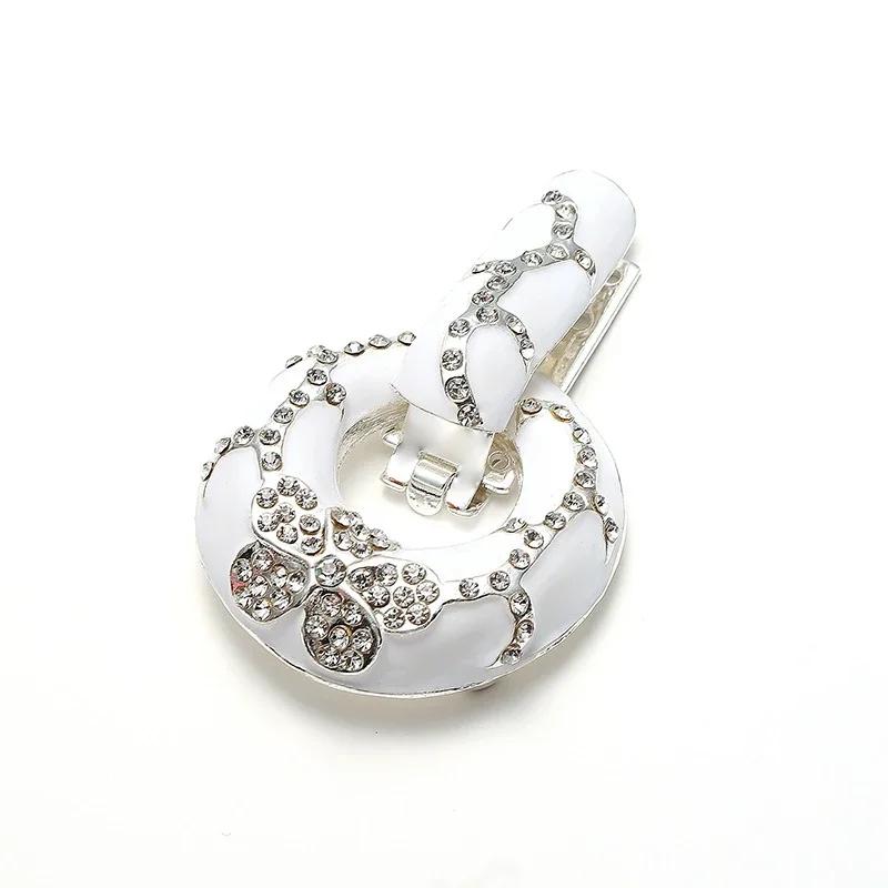 

1pcs Rhinestone Buckle For Mink Or Fur Coat Metal Decorative Buckles DIY Cardigan Clip for Cardigans Sweaters Brooch Pins