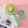 Portable Handheld Mini Fan with LED Light, USB Rechargeable, Quiet 3-Speed Cooling Fan