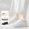 5 Pairs of Short Socks for Women, Summer Thin Solid-color Cotton Socks, Cream-style Double-needle Low-top Shallow-mouthed Boat Socks