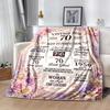 Happy 70th Birthday Celebration Flannel Blanket-Soft and Suitable for Sofas,Beds,Offices,Travel,All Seasons,Great Gift for Holidays and Birthdays.