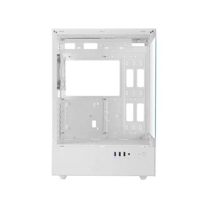 Mars Gaming Mc-xo Semitorre Atx Doble Cristal Templado Ventilador Frgb 120mm Doble Cámara Blanco