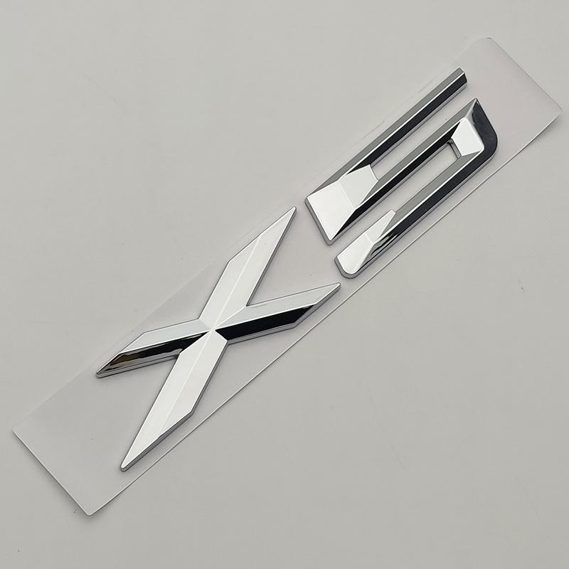 3D ABS Chrom Logo X3 X5 X6 GT Emblem Auto Abzeichen Stamm Aufkleber Für X5 E70 E53 F15 G05 X3 x5 X6 GT Stikcer Zubehör