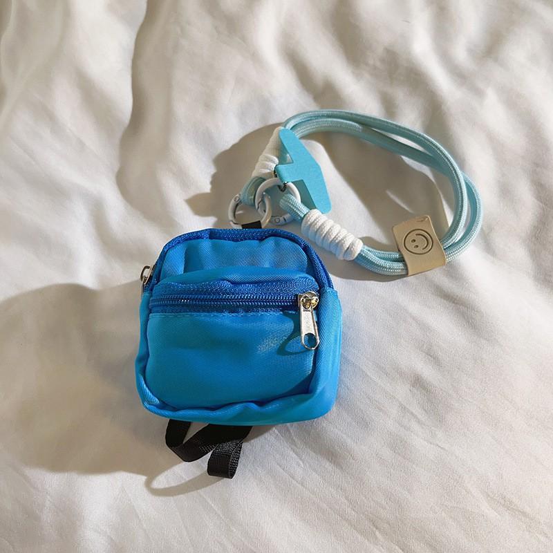 

Explosion Street Simple Rose Red Small Book Bag Zero Wallet Mobile Phone Pendant Female Blue Hanging Rope Accessory Anti New Style