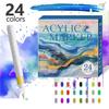 Soft Tip Watercolor Pens Set – 12/24 Acrylic Markers for Canvas, Paper, Journaling & Calligraphy