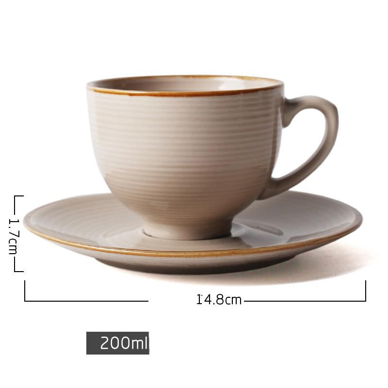 Ceramic Coffee Cup And Plate Set Creative Gradient Sets Japanese Home Use Personality Gilded Gold Milk Cup Dish