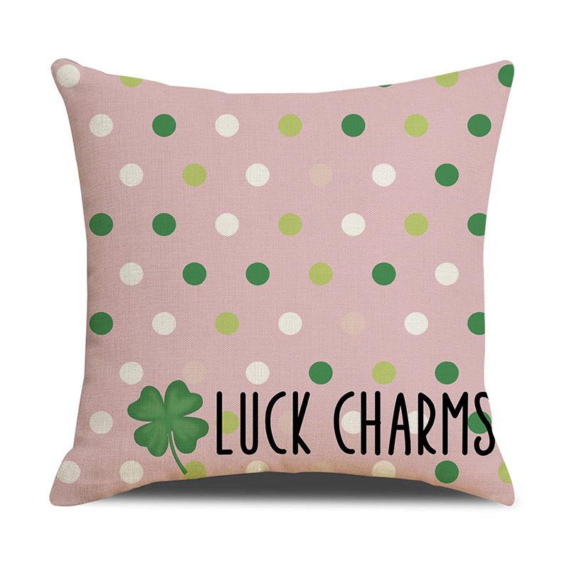 

Four Leaf Clover Throw Pillow Cover St. Patrick s Day Home Decor Sofa Cushion Cushion 45 * 45 (excluding pillow core)