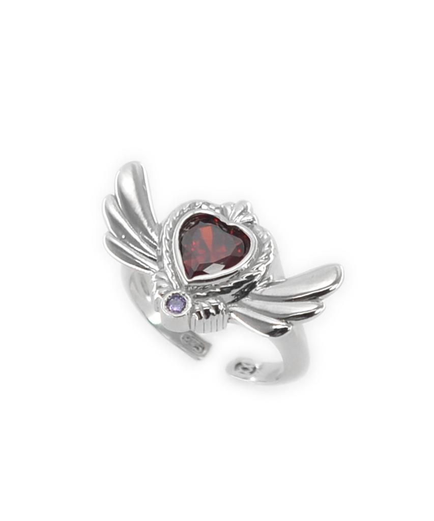 Vivus Lucia Wings 2 Love R Red Silver Ring