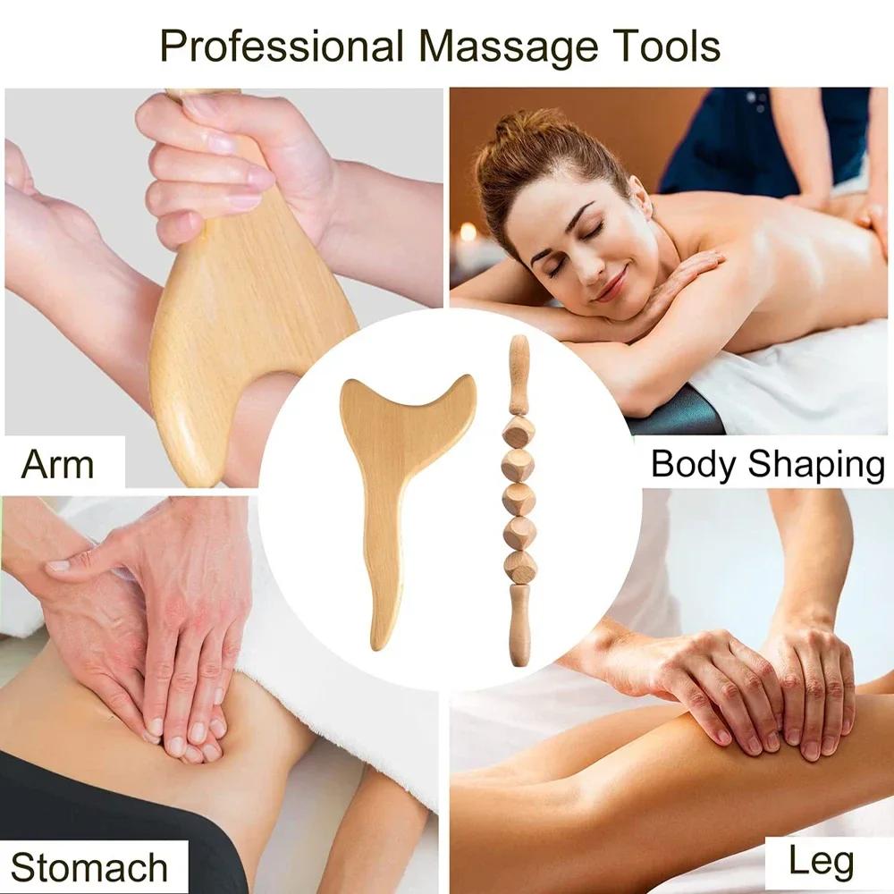 3pcs Maderoterapia Kit Complete Massager Mader Therapy Body Therapy Complete Professional Wood Massage Tools For Body Contour