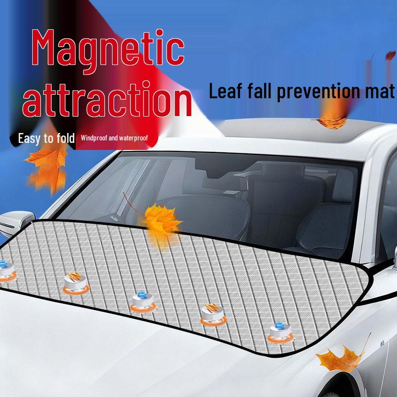Car Windshield Protector: Anti-Leaf & Bird Droppings Net for Front Window Front A Magnetic Hook, Sedan/SUV
