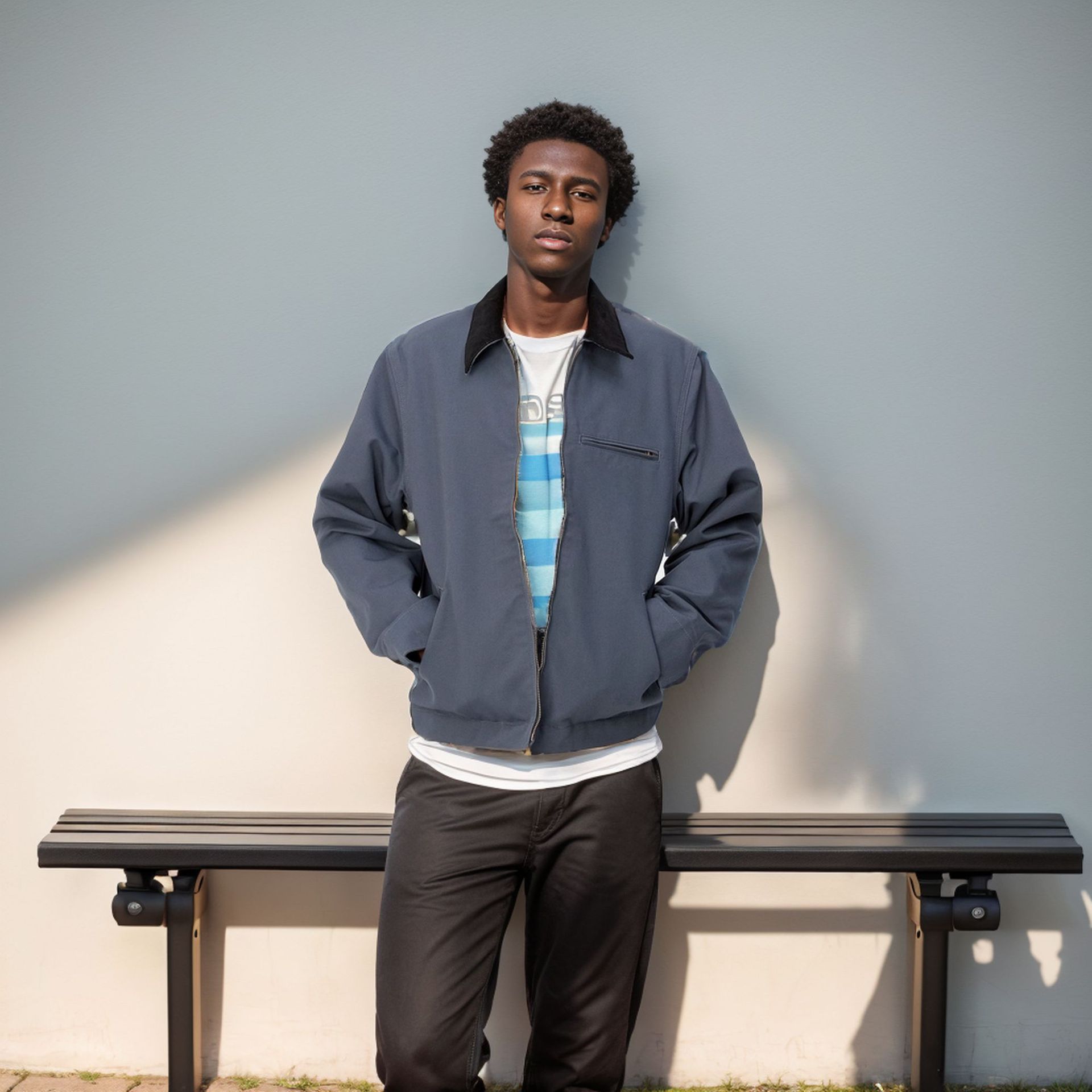 

New Spring and Autumn Jackets Men s Lapel Zipper Casual Work Wear 2XL