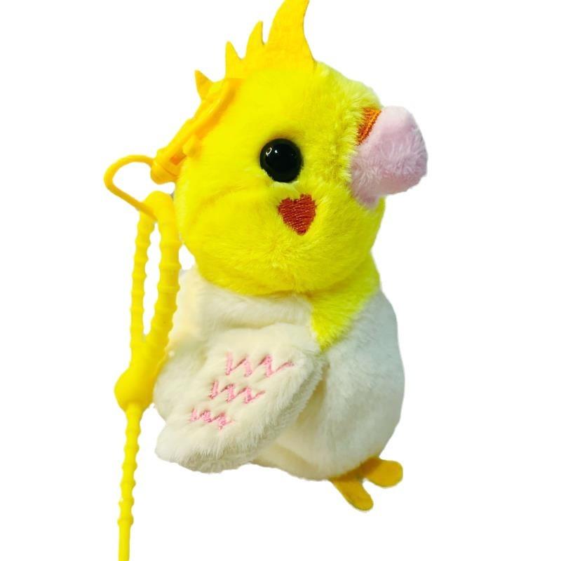 Поющие братья-попугаи говорящая плюшевая игрушка рюкзак подвеска кукла 10cm (basic style) — фото 3