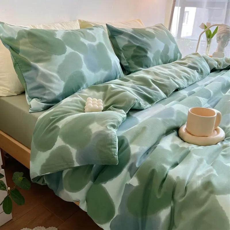 Floral Bed Duvet Covers Pastoral Four Seasons Polyester Quilt Cover King Queen Size Bedroom Bedding Luxury Home Textile Cozy