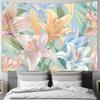 Lily Tapestry  Colorful Flower Art Decorative Tapestry for Bedroom Living Room and Dormitory Decoration