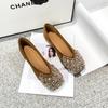 Women Flats Shoes New Fashion Women Mary Janes Crystal Shoes 2025 Luxury Female Shallow Footwear Ladies Dress Cozy Brand Shoes