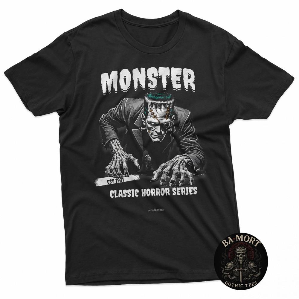 Monster Frankenstein 1931 Classic Horror Tee Vintage Poster TShirt Unisex T-Shirt L