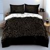Ensemble de literie motif léopard abstrait noir pour enfants Cadeau de luxe Ensemble de couette 3 pièces Impression numérique Doux Confortable Respirant