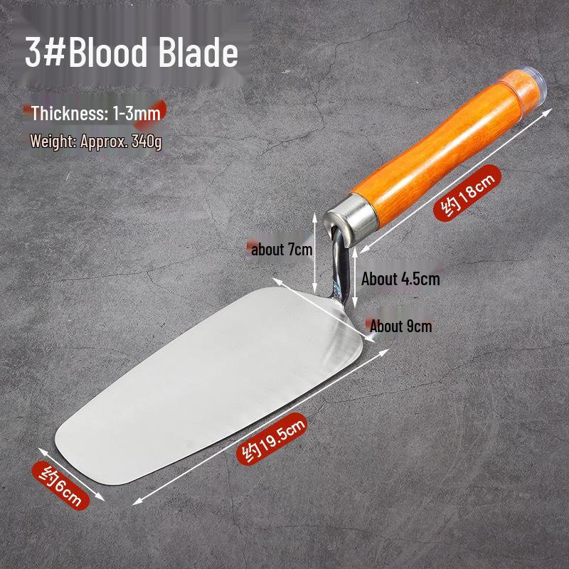 Stainless Steel Gray Spoon Spatula Trowel & Wall Scraper for Plastering and Tiling