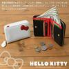 Hello Kitty Women's Bifold Wallet with Genuine Leather Ribbon, 12161 (Black)