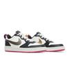 Nike Court Borough Low 2 SE Grade School 'Summit White Pink Prime' (Unisex) Summit White / Off Noir / Pink Prime / Metallic Pewter