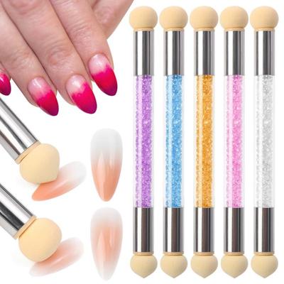 Pennello per Nail Art Penna Spugna a Doppia Punta Pennello Stippling Strumenti Manicure