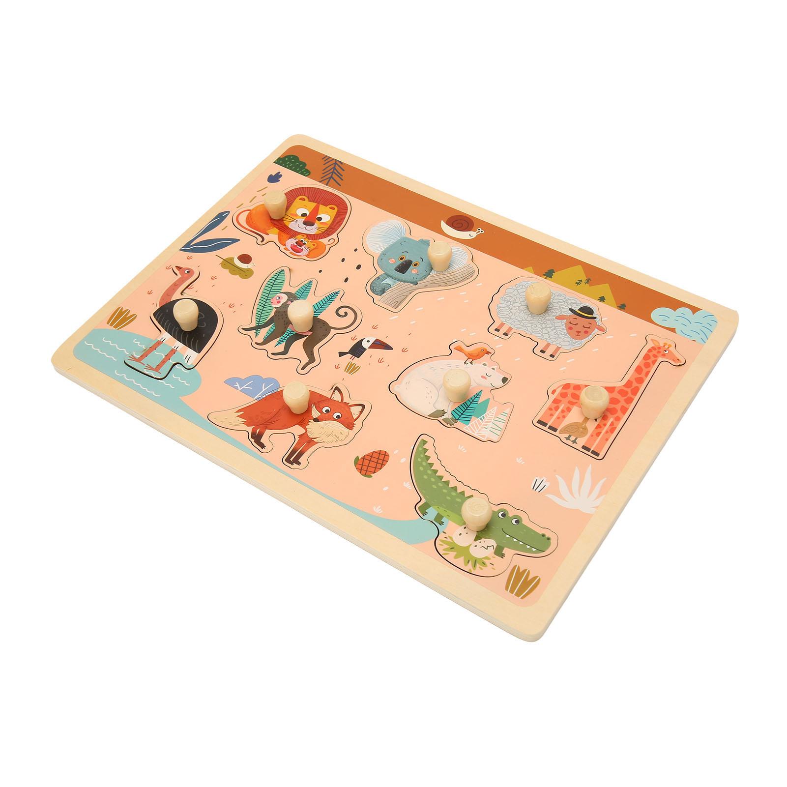 

Детская головоломка-игрушка с прищепками, деревянная игрушка-зоопарк с животными, обучающая игрушка-головоломка для дошкольников