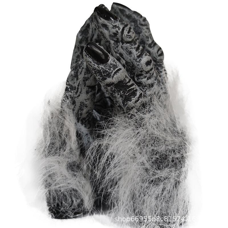 2026New black horror gloves, animal paw design, for Halloween costumes, carnival performances, and adult use