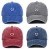 Embroidered Heart Cotton Baseball Cap With Curved Brim For Casual Outdoor Wear
