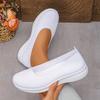 Damers Slip-on Sneakers: Mjukt, Andningsaktivt Tyg + Platt Halkfri Sula Perfekt för Vardagsbruk, Stadspromenader, Lätt Aktivitet. Snygg, Praktisk,