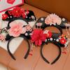 Flower Chinese Style Headwear Bow Hanfu Hair Clip Classical Ancient Style Headband  Children