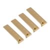 4PCS 6cm Small Ruler 3mm Thickened Brass Straight Ruler Keychain for Measurement and Decoration