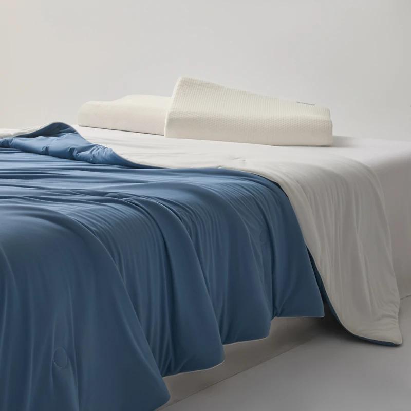 

Air-Con Cooling Blanket - High-GSM Knitted Cotton (Dual-Purpose Thin Quilt, Lightweight Summer Essential) Quilt 150 x 200cm