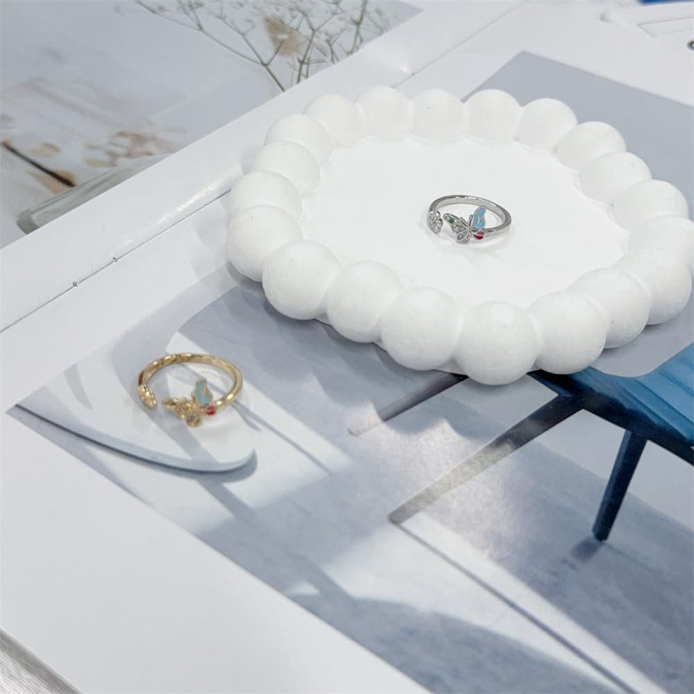 Luxurious Adjustable Enamel Butterfly Ring with Colored Diamonds for Women