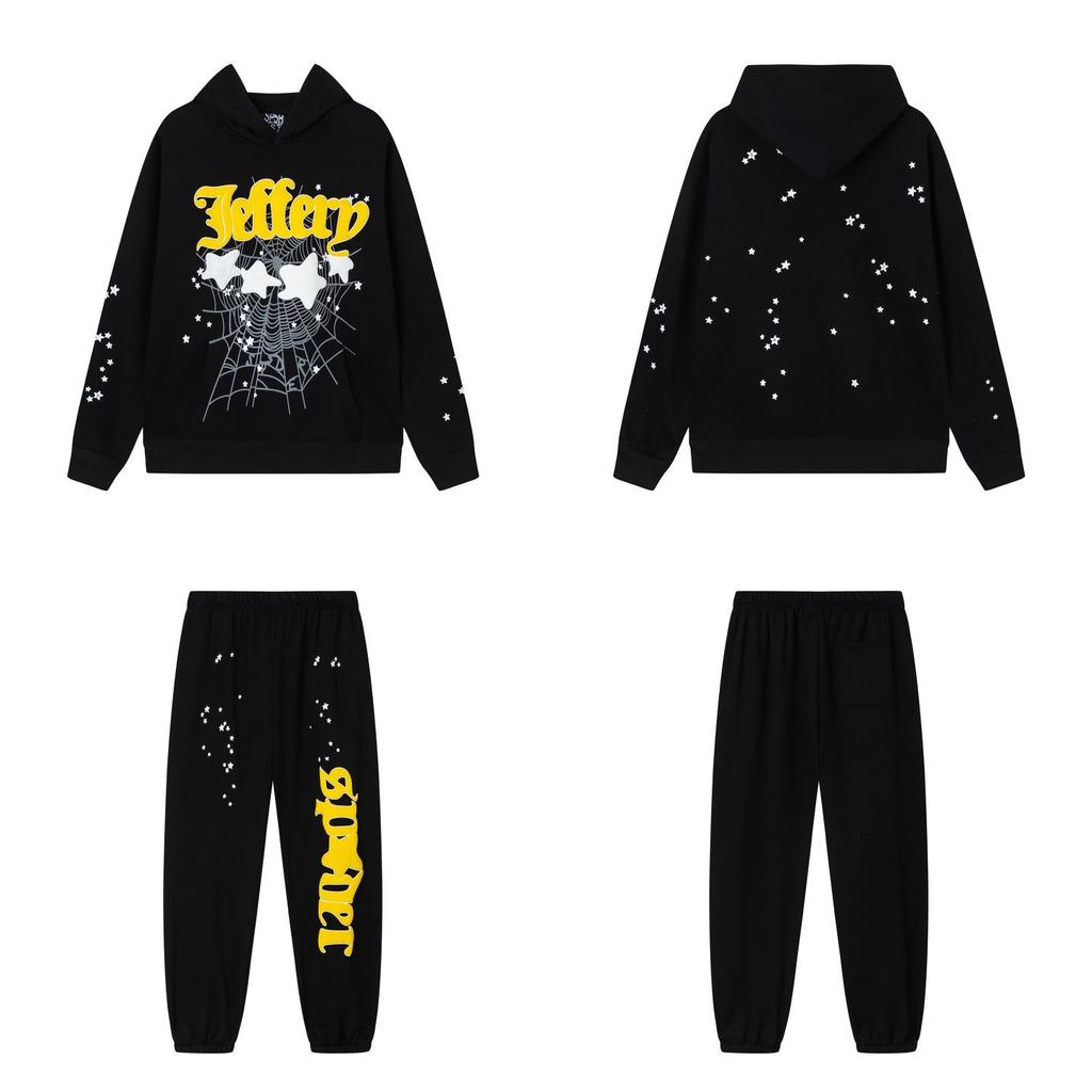 SP5der Spinnenweb Plus Velours Hoodie & Joggingbroek Set - Unisex Trendy Streetwear