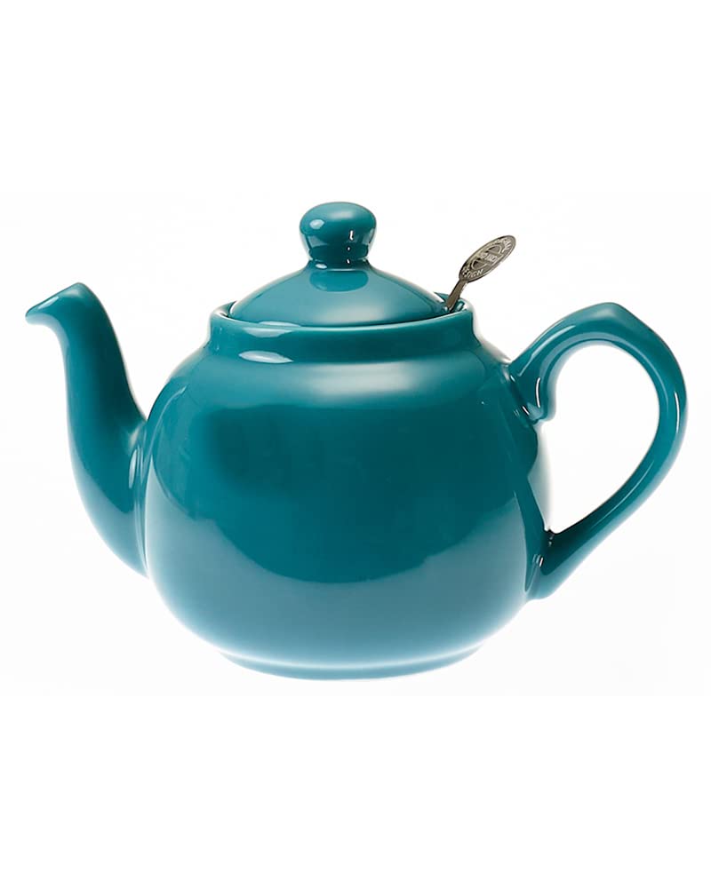 This 600ml Aqua teapot from the home of authentic British black tea is perfect for home use. Its charming round shape and fine-mesh stainless steel