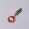 Gold Bell Devil's Eye Enamel Pendant Rope End Buckle