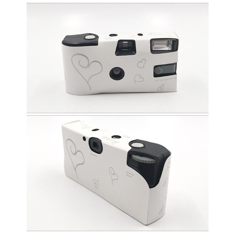 Retro Style 35mm Disposable Camera Flash Light Function Single Use Camera with Color Films for Weddings Parties