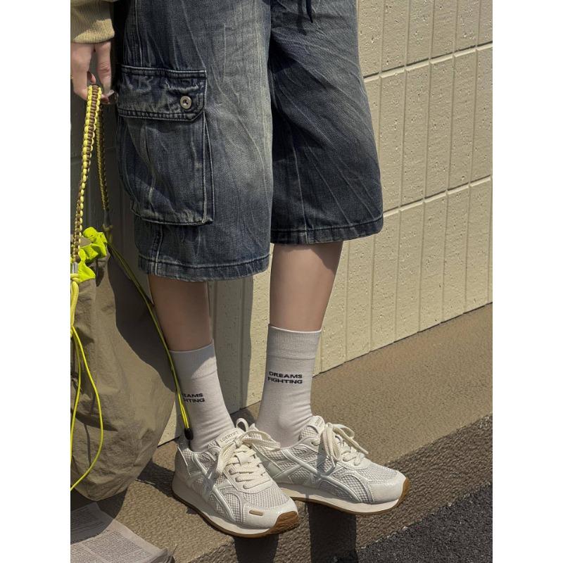 

Толстая подошва весна-лето новая увеличивающая рост ретро повседневная универсальная мягкая подошва легкая и удобная 35 белый