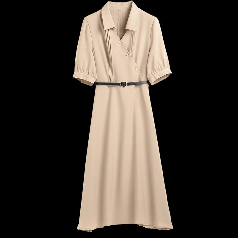 Women's French Style Slim Fit Shirt Dress