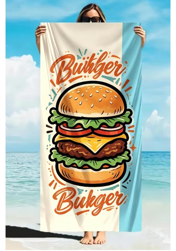 Microfiber Large Beach Towel, Sand Free Quick Dry, Minimalist Duck Doodle Print, Soft Absorbent Towel for Adults Towels Bathroom