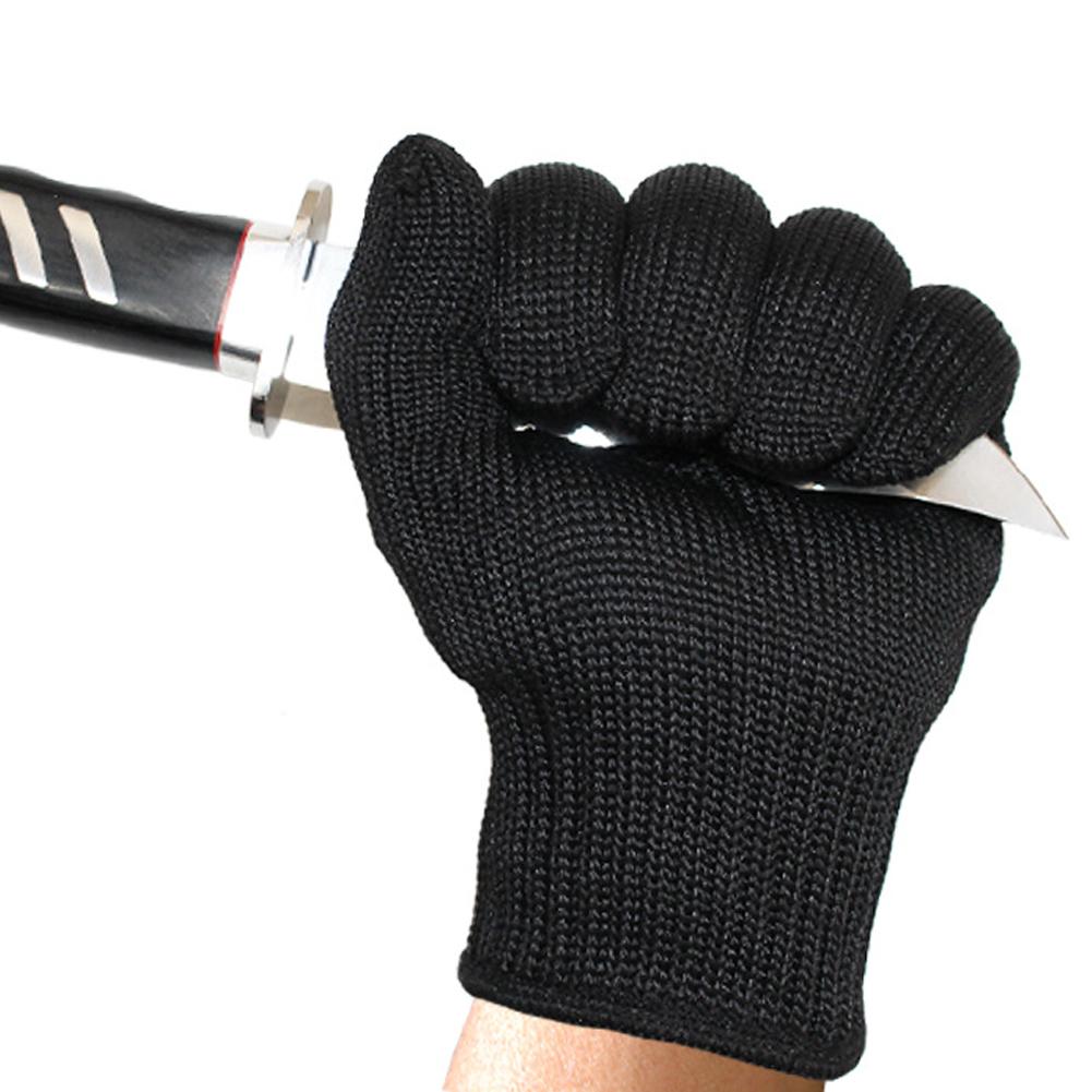 1 Stück Schnittschutzhandschuhe aus HPPE der Stufe 5, schnittfeste Handschuhe, schnittfest, stichfest, Edelstahldraht, Metallgeflecht, Küchen- und Metzger-Sicherheitshandschuh
