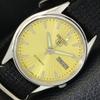 JAPAN 7005A VINTAGE SEIKO 5 AUTOMATIC MENS GOLDEN COLOR DIAL WATCH A701297-5 R206a-a701297
