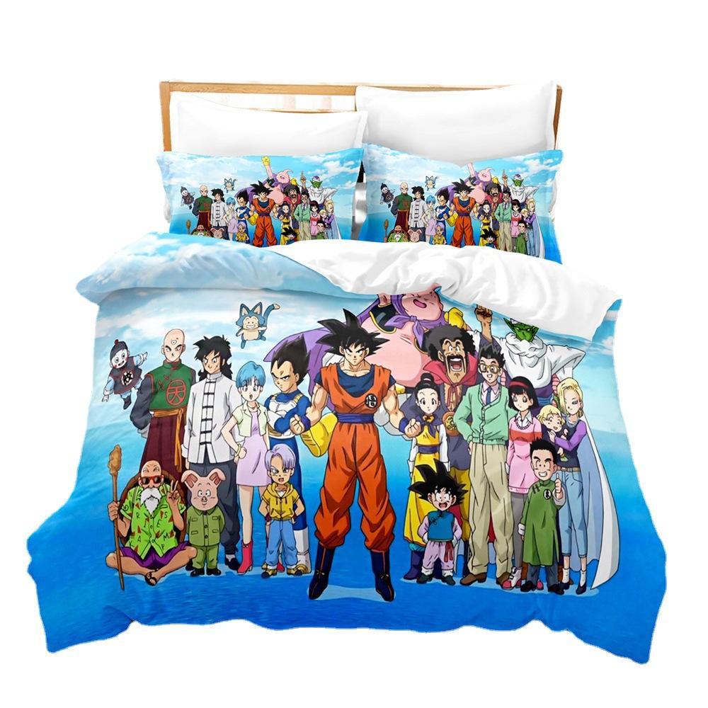 Digital Printing Three-Piece Animation Three-Piece Home Textile Bed Sheet Kit