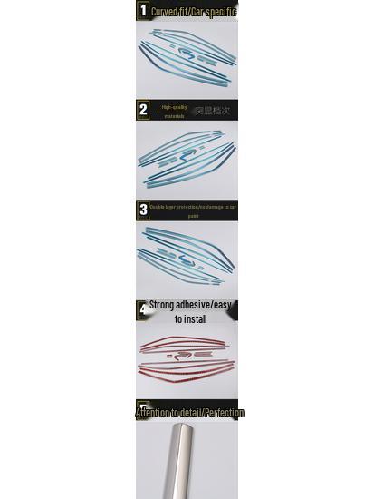 Compatible with 14 Levin Car Models: Stainless Steel Anti-Scratch Window Trim and Decorative Bright Strip.