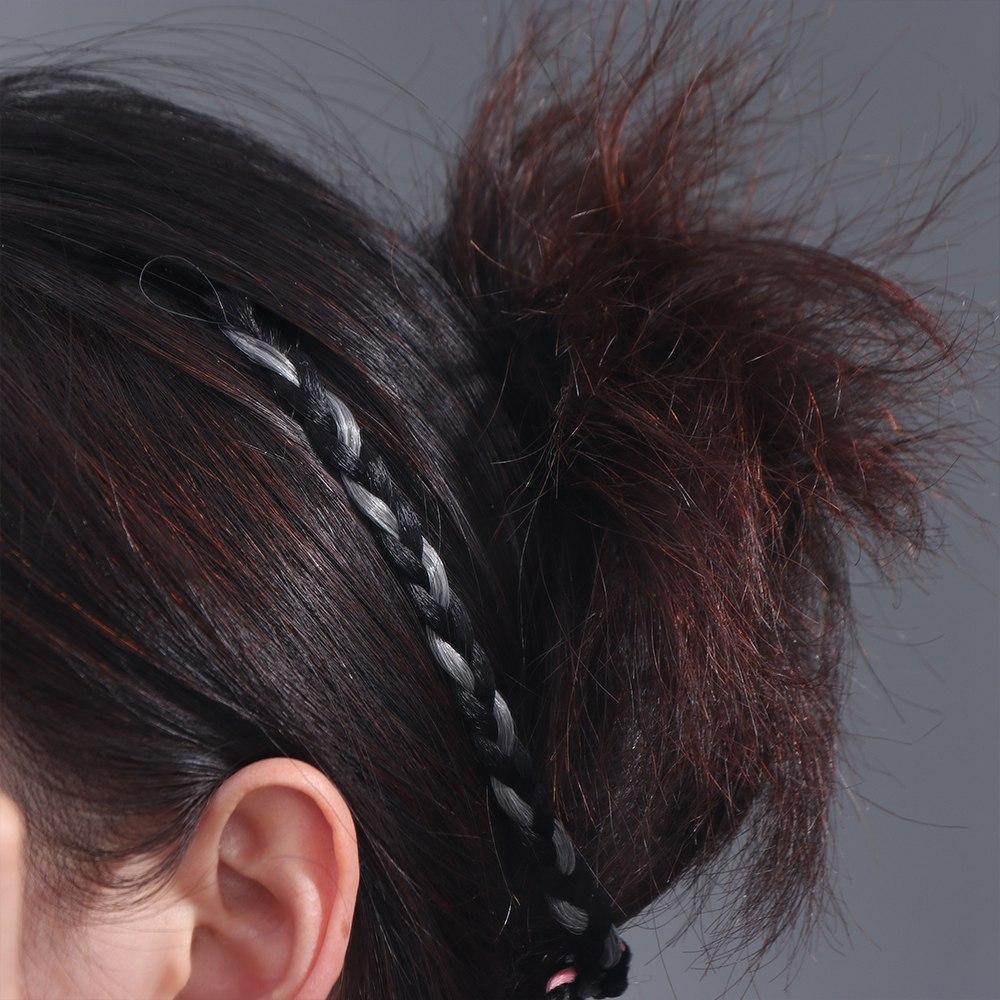 Fashion Boxing Braid Hair Pieces Clip Hanging Ear-Dye Wig Twist Braided Hair Rope Girls