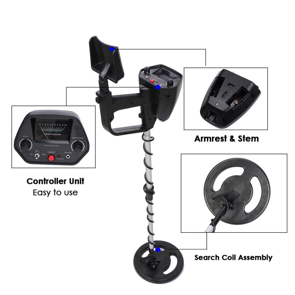 7.9 Inches 110mA Professtional MD-4040 Metal Detector Under Ground Adjustable Gold Detector Treasure Hunter Tracker Seeker Metal Circuit 7.2-9.6V