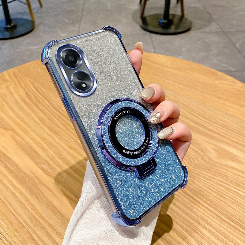 Shockproof Holder Ring Phone Case For OPPO A15 A15S A16S A53S A54S A57S A77S A77 A78 A79 A96 A74 4G A1K A3 Pro A3X 5G Soft Cover