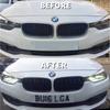 Grelhas Frontais Grelha Kidney Substituição para BMW Série 3 F30 F31 F35 2011- Dupla Barra Estilo M4 Sport Preto Brilhante