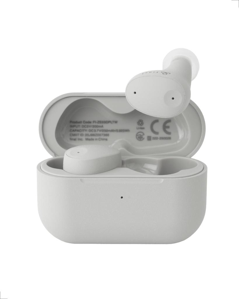 final ZE300 Trådløse ørepropper, Støyreduksjon, Kompakt, Lettvekt, IPX4 (GREIGE)