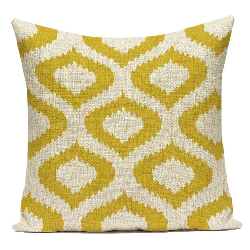 Decorative Pillows Simple Colorful Wave Stripe Geometry Polyester Pillows Cushion Covers Pillow Cover Sofa Home Decor