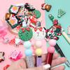 2pcs Silicone Beads Lovely Christmas Series Santa Reindeer Snowman Tree Loose Beads For Jewelry Making DIY Christmas Gifts Decor